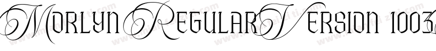 Morlyn RegularVersion 1003Fontsel字体转换